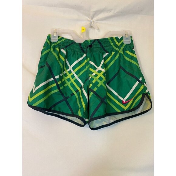 NIKE FIT DRY RUNNING SHORTS WOMENS SIZE XS 0/2 GREEN - Picture 1 of 2